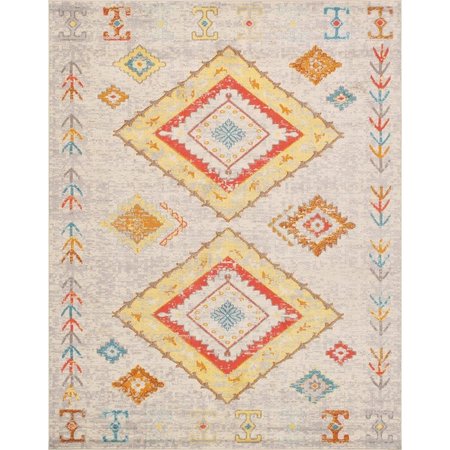 PASARGAD HOME 9 x 12 ft Aldora Design Power Loom Area Rug Beige PD477K 9x12